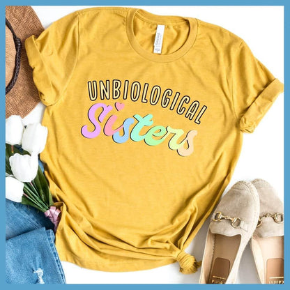 Unbiological Sisters Colored Print T-Shirt