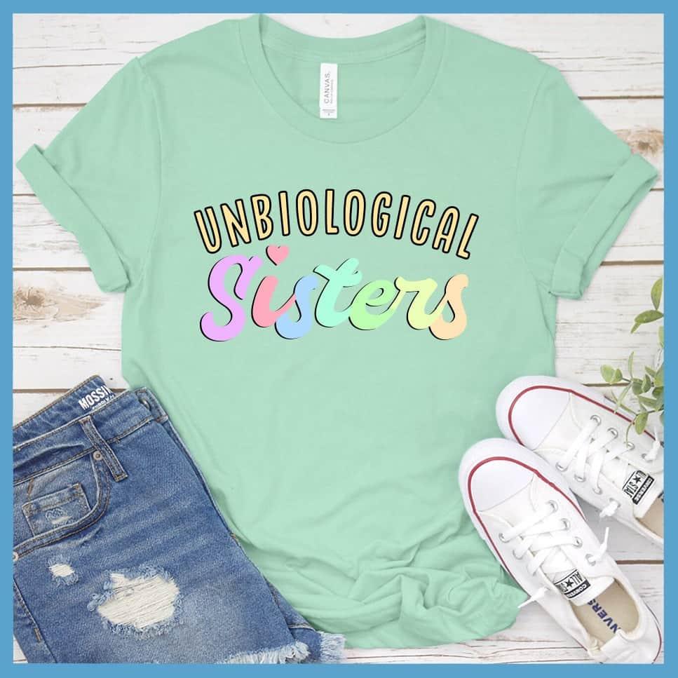Unbiological Sisters Colored Print T-Shirt