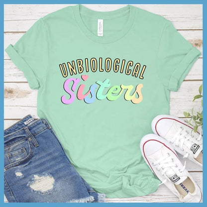 Unbiological Sisters Colored Print T-Shirt