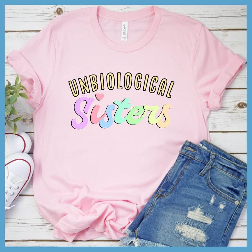 Unbiological Sisters Colored Print T-Shirt
