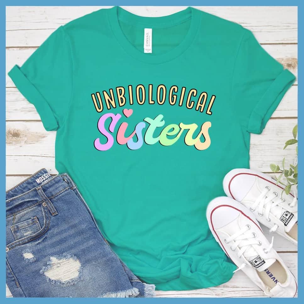 Unbiological Sisters Colored Print T-Shirt