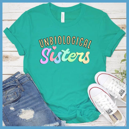 Unbiological Sisters Colored Print T-Shirt