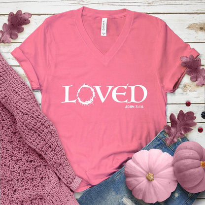 Loved V-Neck Pink Edition