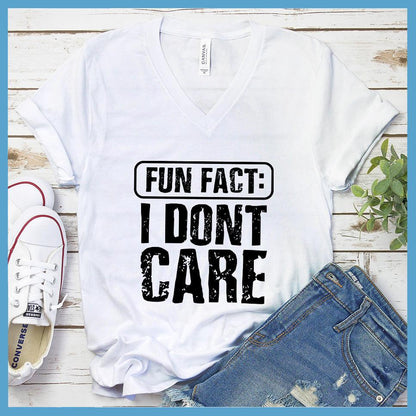 I Don't Care V-Neck - Read This Loud Edition