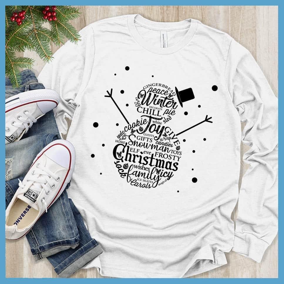 Snowman Christmas Collage Long Sleeves