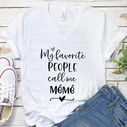 My Favorite People Call Me Mémé V-Neck
