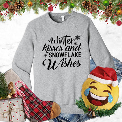 Winter Kisses And Snowflake Wishes Sweatshirt