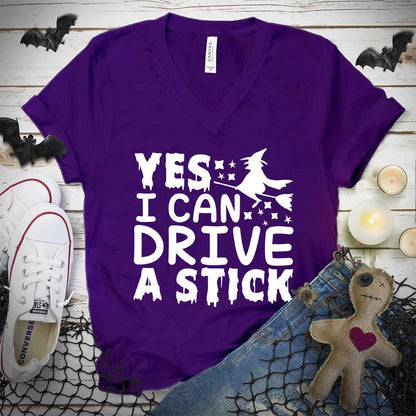 Yes I Can Drive A Stick V-Neck