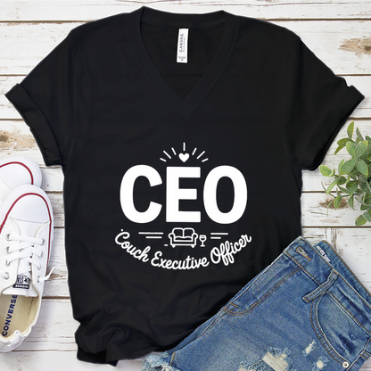 CEO Couch Executive Officer V-Neck