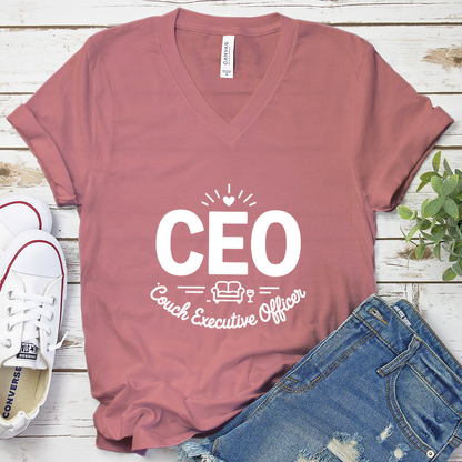 CEO Couch Executive Officer V-Neck