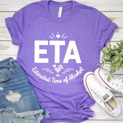 ETA Estimated Time of Arrival: Wine O'Clock T-Shirt