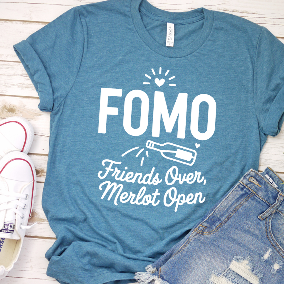 FOMO Friends Over, Merlot Open T-Shirt