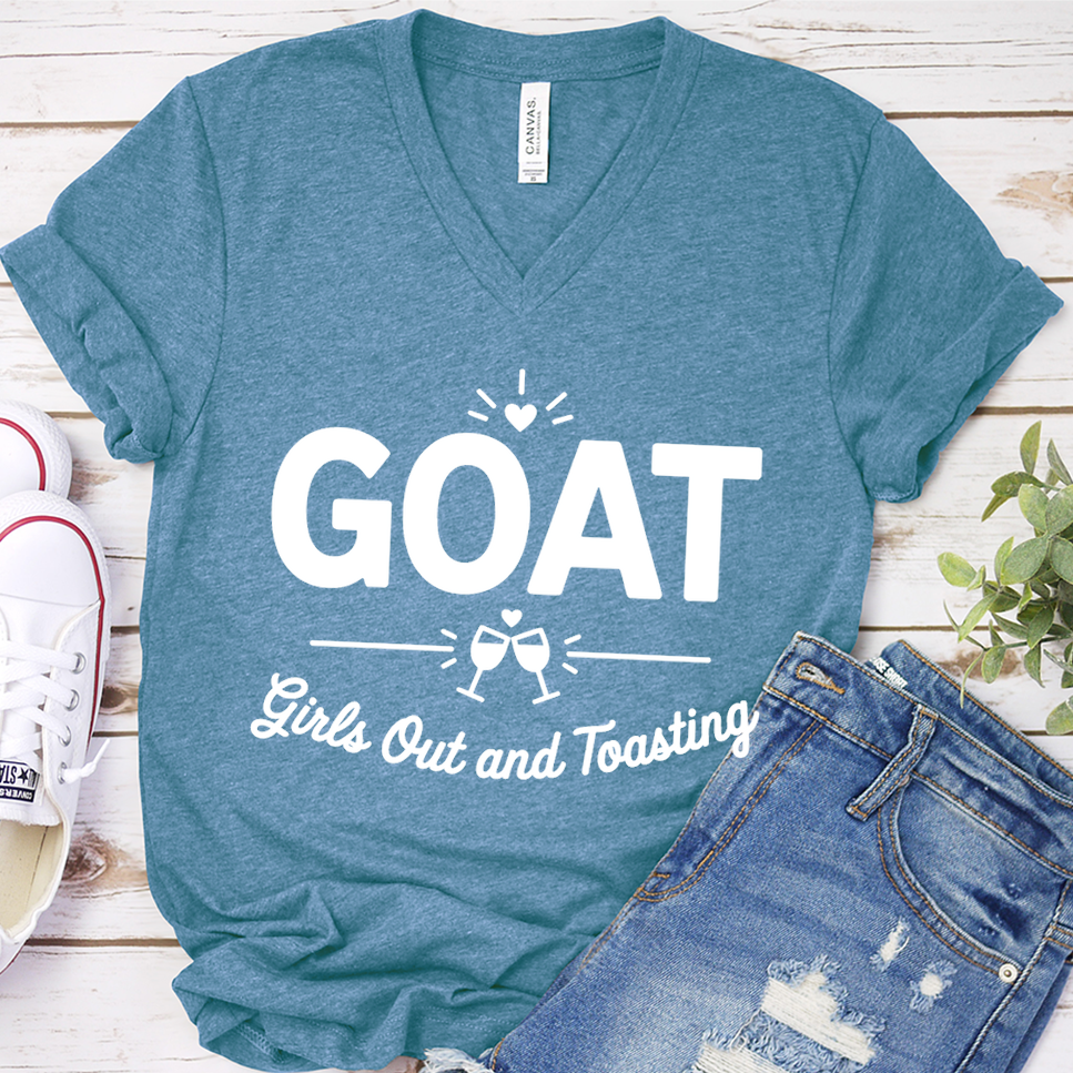 GOAT Girls Out And Toasting V-Neck