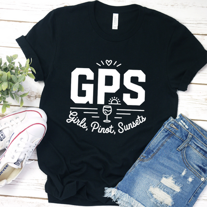 GPS Girls, Pinot, Sunsets T-Shirt