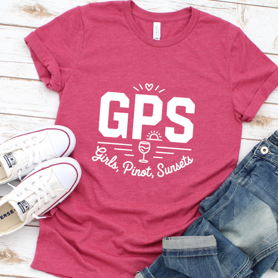 GPS Girls, Pinot, Sunsets T-Shirt