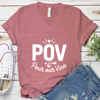 POV Pour Our Vino V-Neck