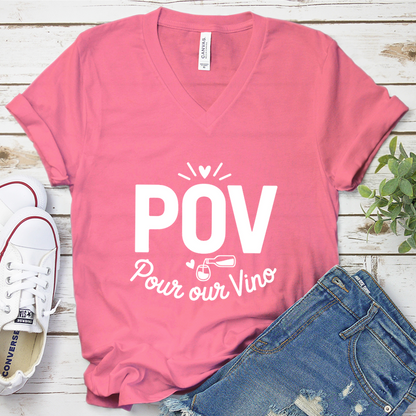 POV Pour Our Vino V-Neck