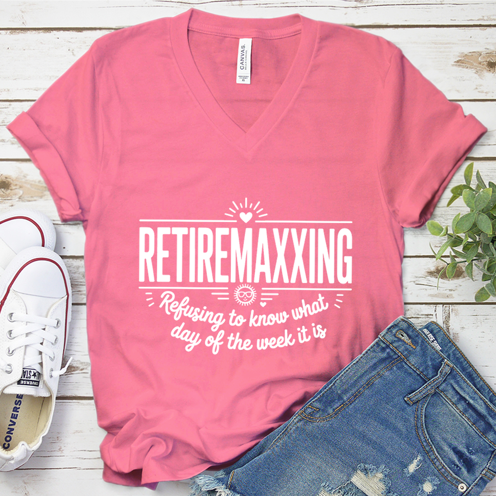 Retiremaxxing The Strategic Pursuit Of Freedom Naps And No Alarms V-Neck
