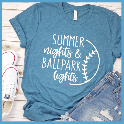 Summer Nights And Ballpark Lights T-Shirt
